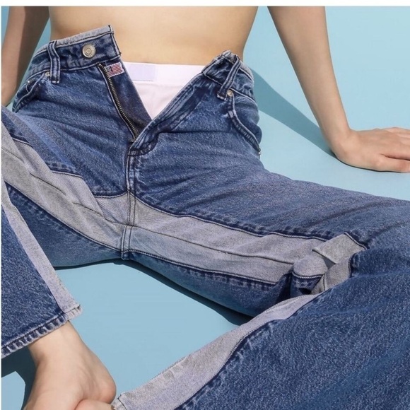 Adriano Goldshmied Daily Blue Virgo Champlain Two Toned Wide Leg Jean NWT - Picture 16 of 16